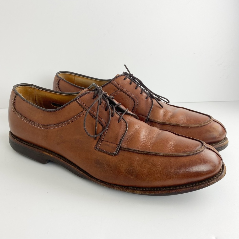 Allen Edmonds Shoes‎ 11 B Mens Brown Stockbridge Split Toe Leather Oxford